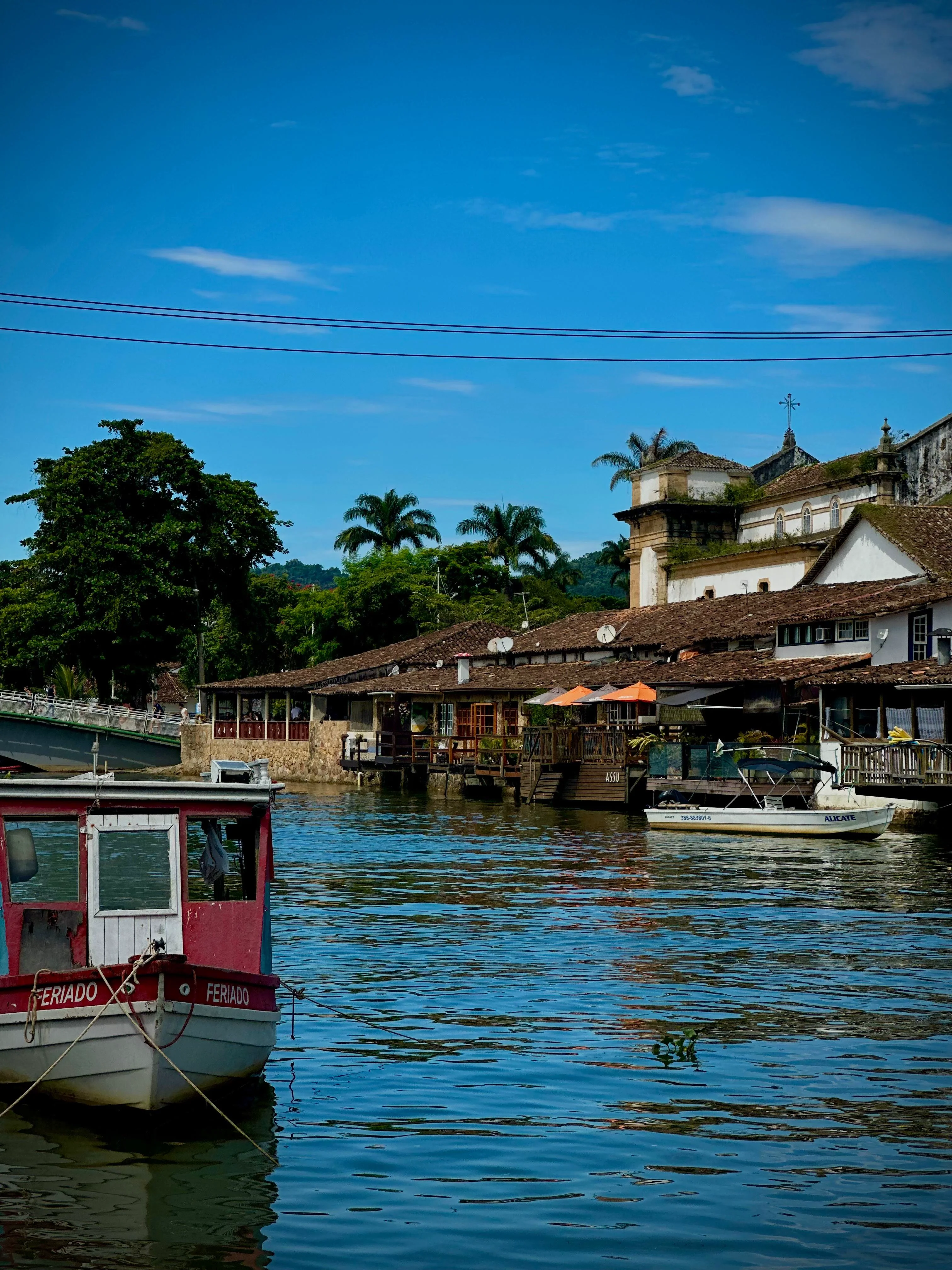 Paraty sits on the Costa Verde, roughly halfway between Rio de Janeiro and São Paulo.